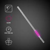 Pink 9" Glow Motion Straws